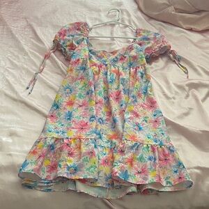 SHEIN Floral Casual Dress in Pink and Blue